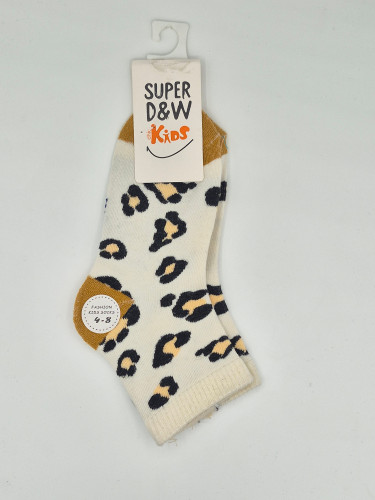 جوراب پلنگی SUPER D&W برای سن ۴ تا ۸ سال