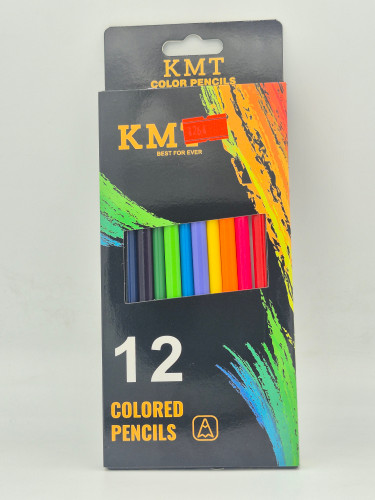 مداد رنگی 12 رنگ برند KMT