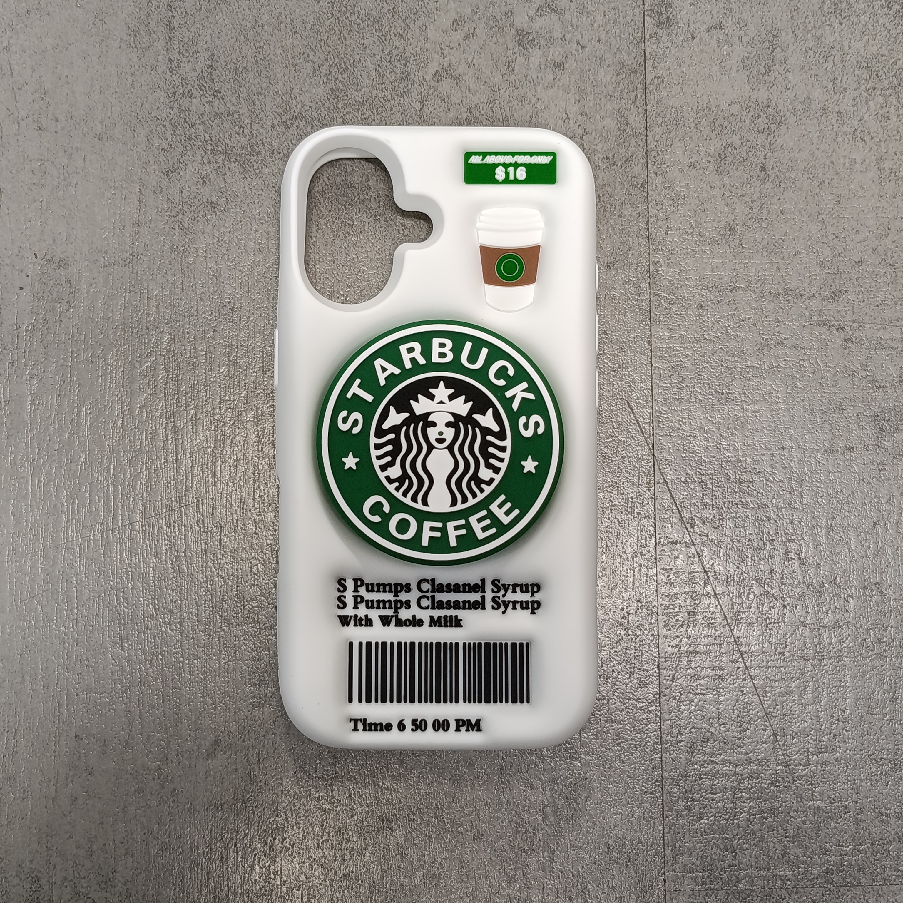 کاور موبایل سیلیکون پاکنی STARBUCKS مدل آیفون 16