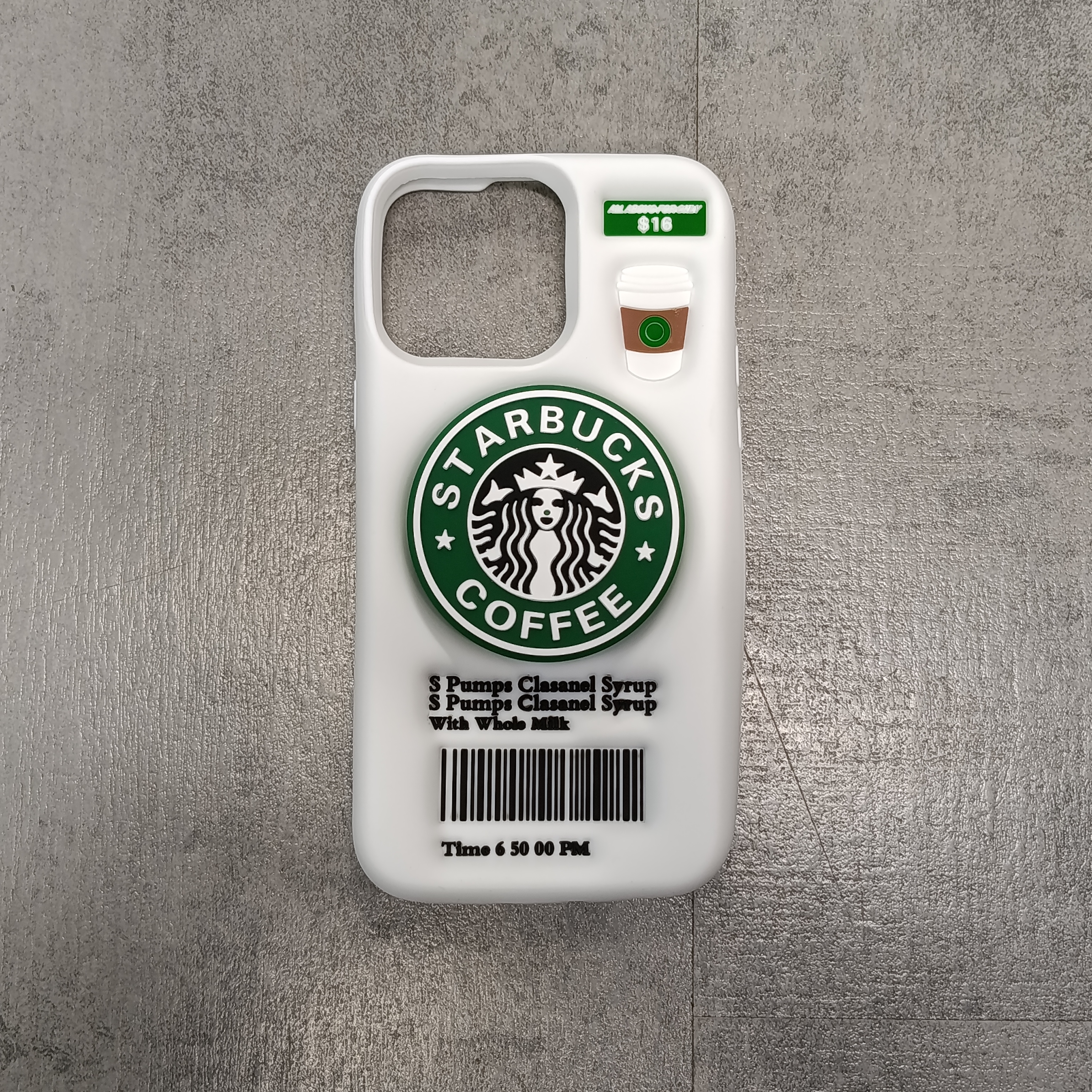 کاور موبایل سیلیکون پاکنی STARBUCKS مدل آیفون 13promax