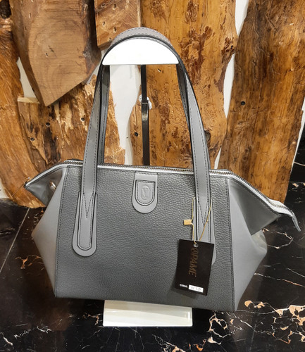 کیف زنانه چرم طبیعی مدل ژانویه(طوسی)