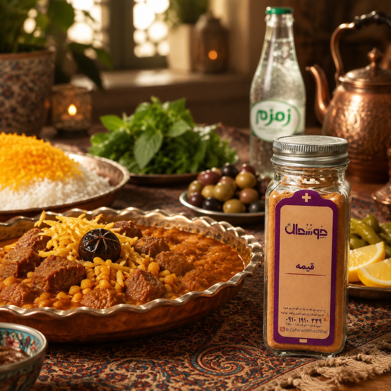 ادویه قیمه/با کیفیت عالی /برند زعفران خوشحال
