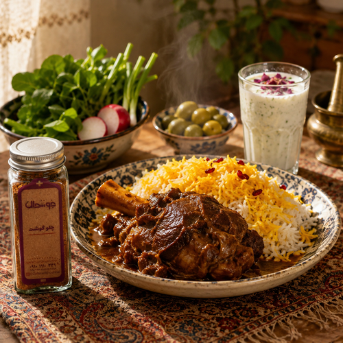 ادویه چلو گوشت/با کیفیت عالی /برند زعفران خوشحال