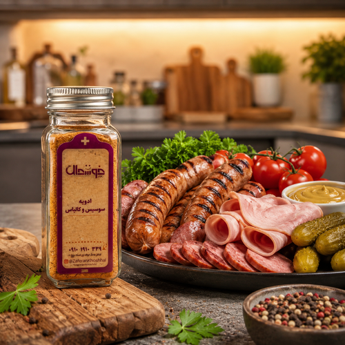 ادویه سوسیس و کالباس/با کیفیت عالی/برند زعفران خوشحال