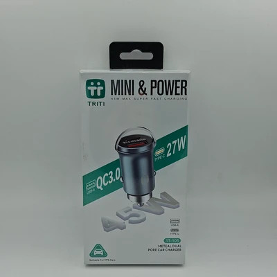 فندکی شارژر ۴۵ وات تریتی TRITI 3T-105 بدون کابل همراه