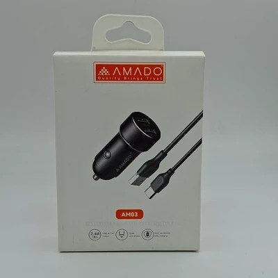 فندکی شارژر اورجینال آمادو AMADO AM03 به همراه کابل تایپ سی به یو اس بی