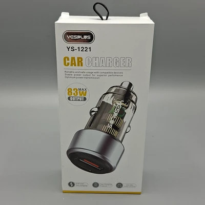 فندکی شارژر 83 وات YESPLUS بدون کابل همراه مدل YS-1221 | Type-C 65W + USB-A 18W
