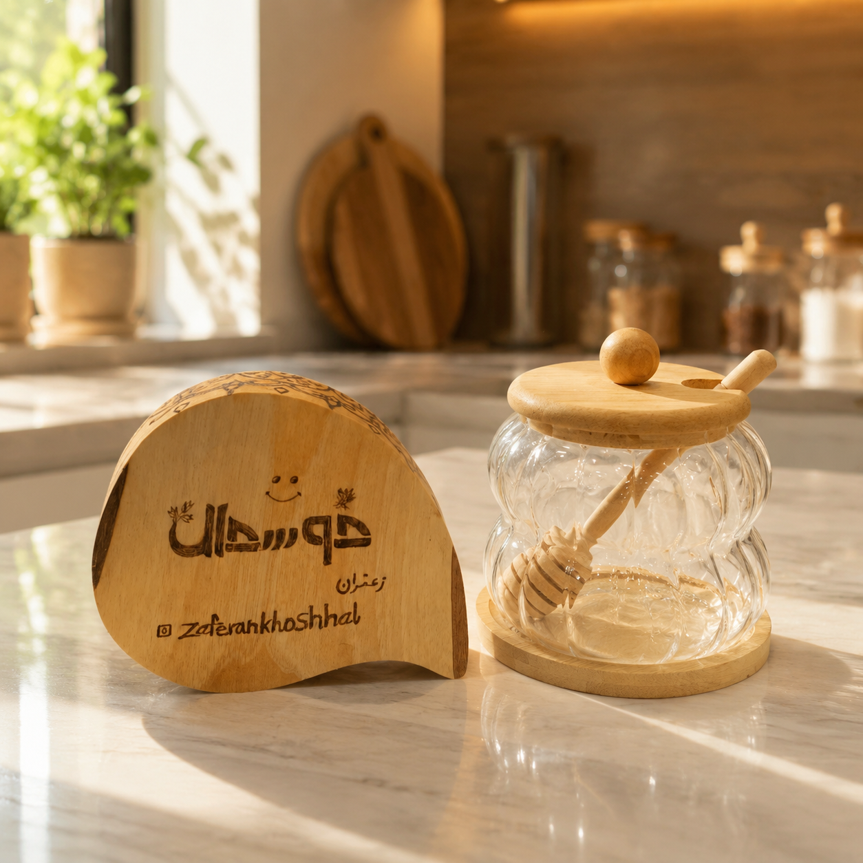 ظرف عسل شیار دار کوچیک
