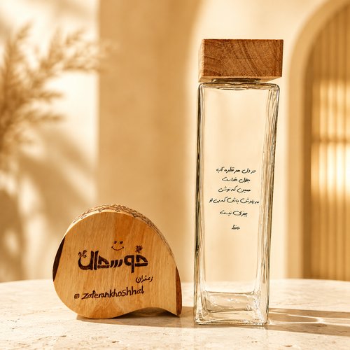 بطری شیشه ایی درمربع