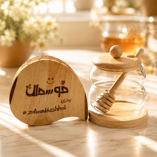 ظرف عسل دوتایی کوچیک