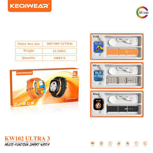 ساعت هوشمند کیوکر مدل KEQIWEAR KW102 ultra3 سوپرامولد